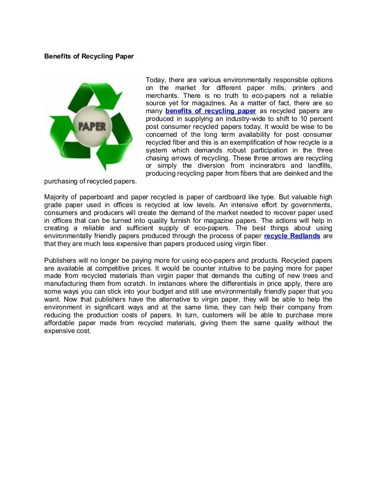 Recycling essays free image