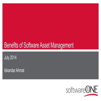 Benefits of Software Asset Management