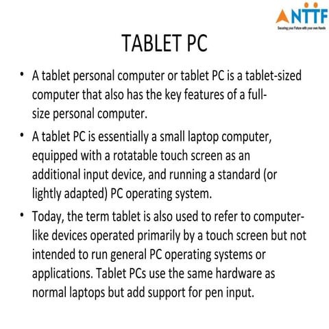 Benefits of tablets