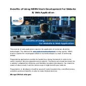 Benefits of MERN Stack Development for Website & Web Application