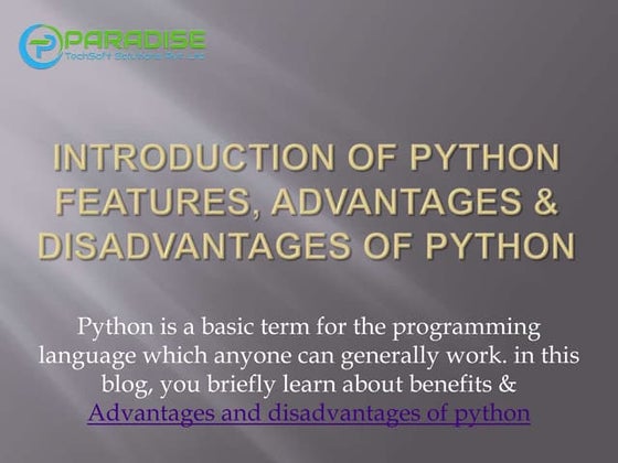 Importance of Python Programming | PDF