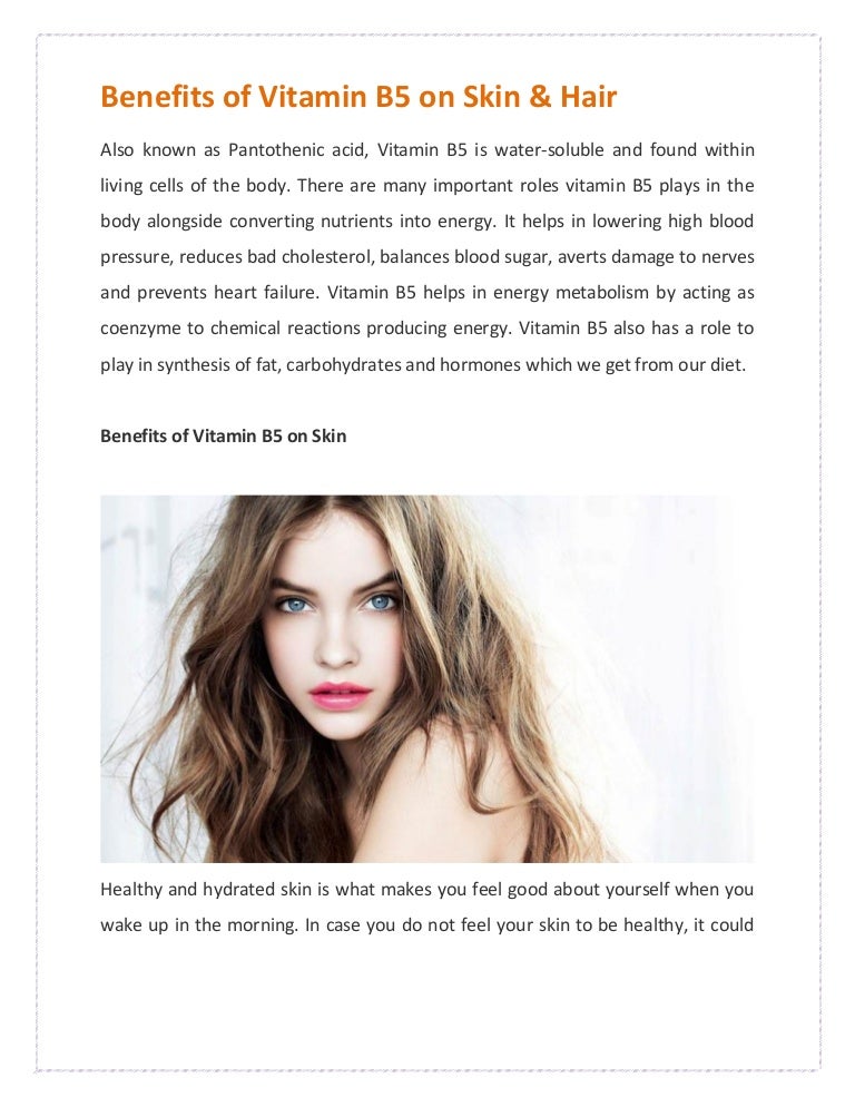 Benefits Of Vitamin B5 On Skin Hair Ristrah Online