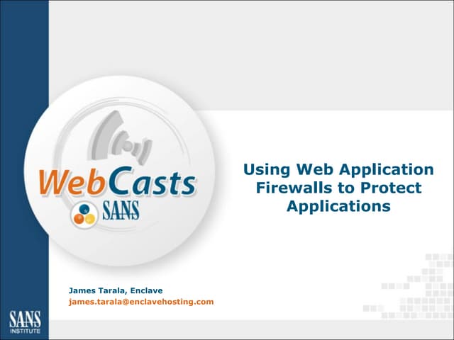 Benefits of web application firewalls