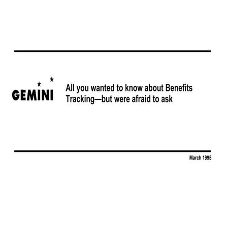 Benefits tracking gsw