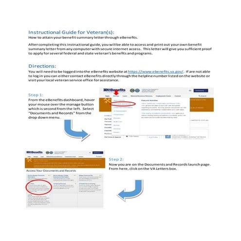 Benefit Summary Letter Tutorial
