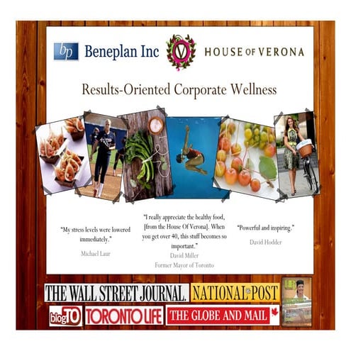 Corporate Wellness by Beneplan & House of Verona