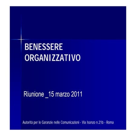 Benessere Organizzativo