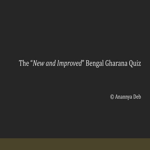 Bengal Gharana Quiz