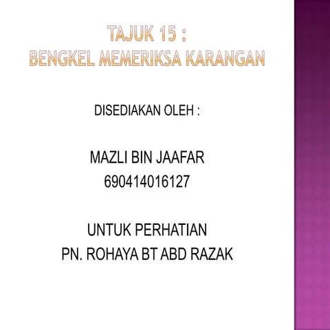 Panduan menanda karangan | DOCX