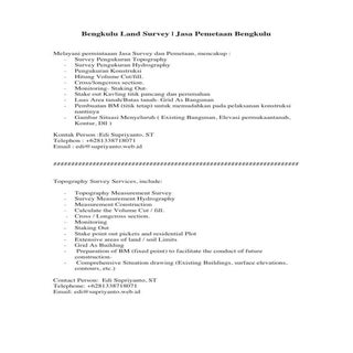 Bengkulu land survey   jasa pemetaa...