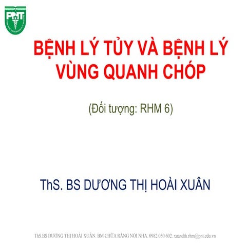 BỆNH LÝ TỦY VÀ BỆNH LÝ VÙNG QUANH CHÓP CÓ NGUỒN GỐC TỪ TỦY.pdf