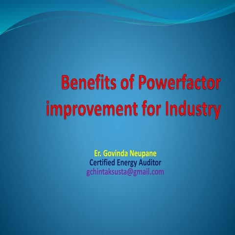 Benifits of power factor improvement for industry