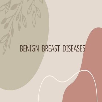 approach to BENIGN  BREAST  DISEASES.pptx