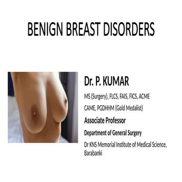 BENIGN BREAST DISORDERS / Abberation of Normal Development and Involution.pptx