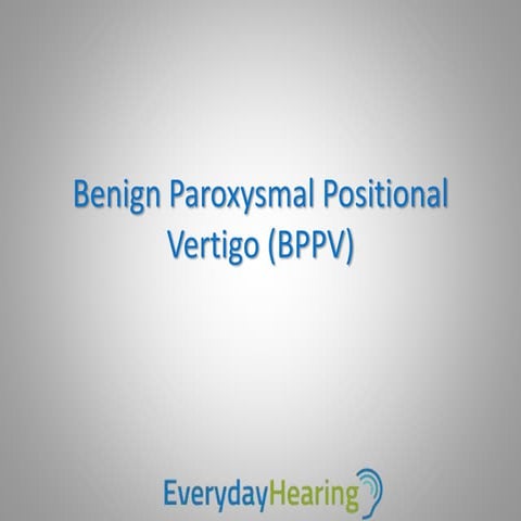 Benign Paroxysmal Positional Vertigo (BPPV)