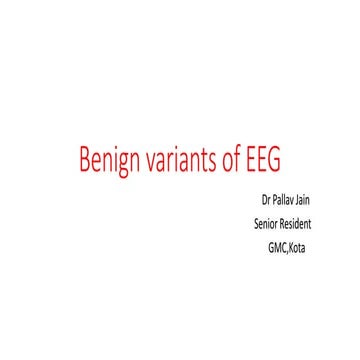 Benign variants of eeg