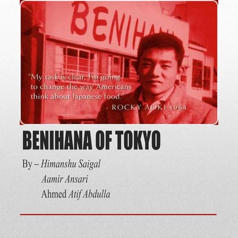 Benihana of Tokyo, case study