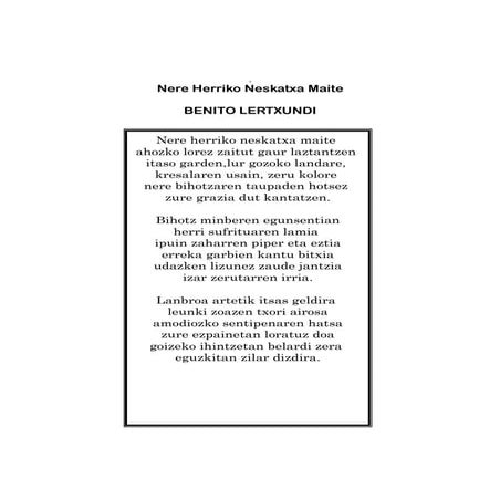 Benito lertxundiren biografia