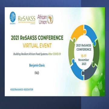 Dr. Benjamin Davis, FAO, #2021ReSAKSS Plenary Session III – Responses of Afri...