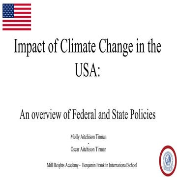Impact of Climate Change in the USA: An overview of Federal and State Policies
