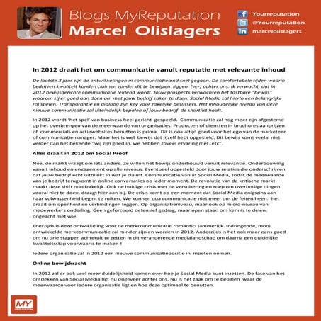 Ben jij ook social media proof in 2012?