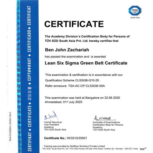 Lean Six Sigma Green Belt (CLSSGB)™ | PDF