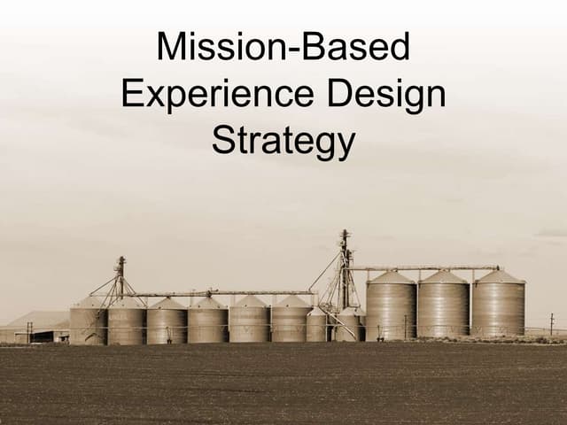 Mission-Based Experience Strategy