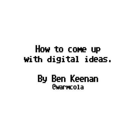 AWARD School 2014 RELEVANCE the key to coming up with digital advertising ideas.