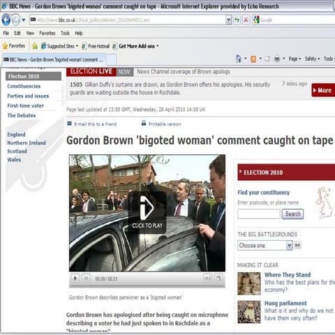 Social Media in a Corporate Context 2010 - Ben Lloyd, Echo Research
