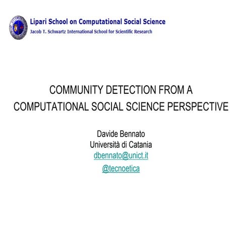 Community detection from a computational social science perspective