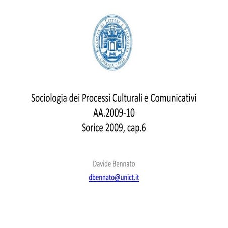 I media e la conoscenza sociale. I Cultural Studies