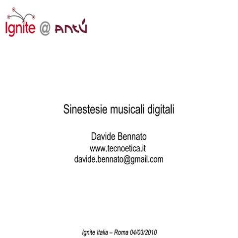 Sinestesie Musicali digitali
