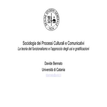 L'approccio degli usi e gratificazioni