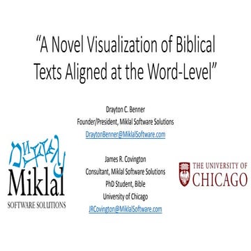 Using bibleworks to create your own interweaved text | PPTX