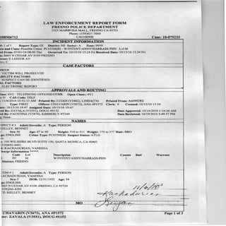 Bennet Kelley Police Report