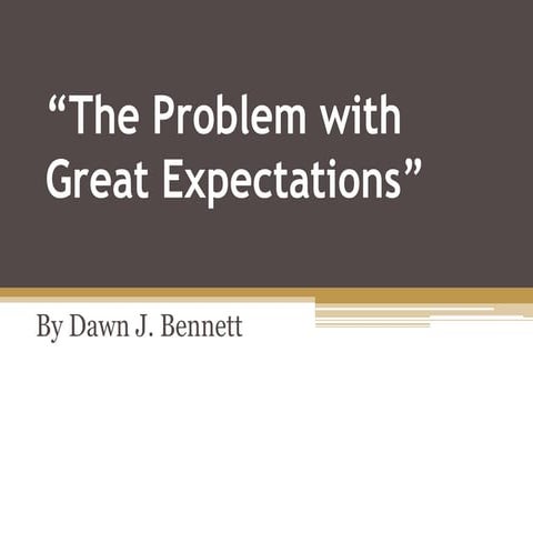 The Problem with Great Expectations