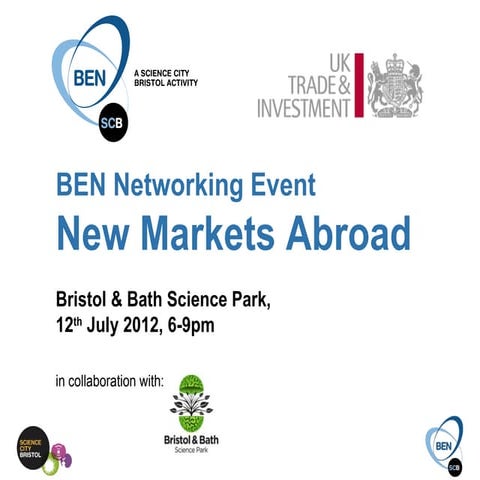 BEN Networking  - New Markets Abroad July 2012