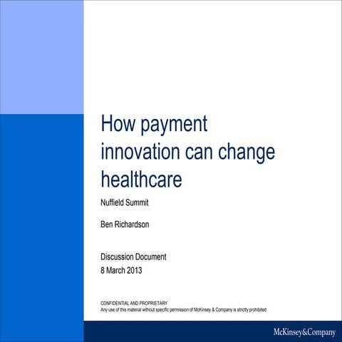 Ben Richardson: How payment innovation can change healthcare 