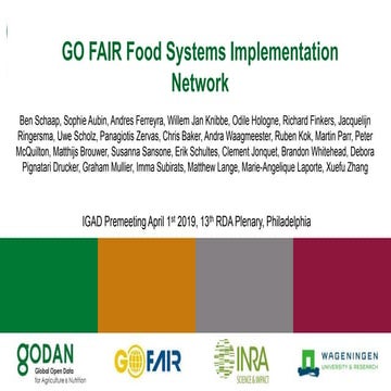 GO FAIR Food Systems Implementation Network