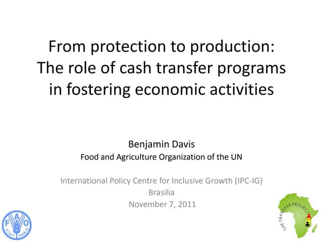 From protection to production: The role of cash transfer programs in fostering economic activities
