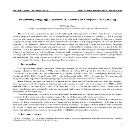 Benson voller learner autonomy