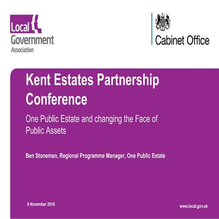 One Public Estate and Changing the Face of Public Assets 