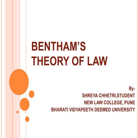 Bentham’s theory of law