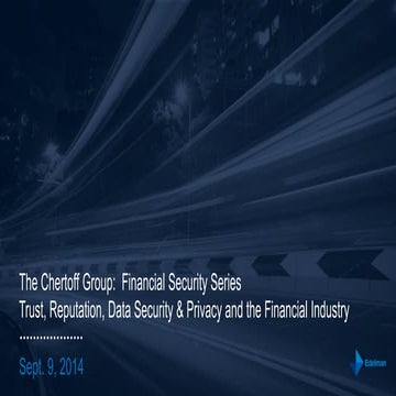The Intersection of Trust, Data Security and the Financial Industry