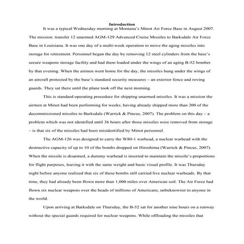 Bent spear research proposal