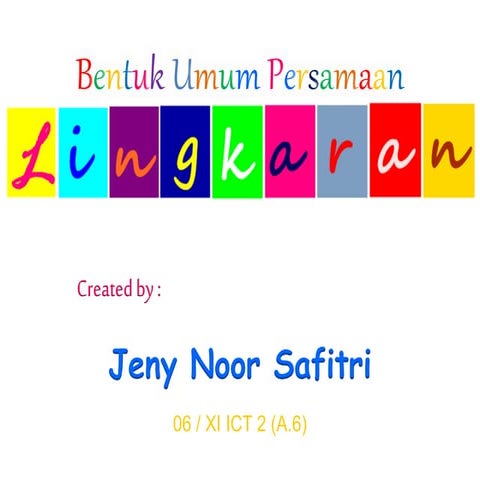 Bentuk umum persamaan