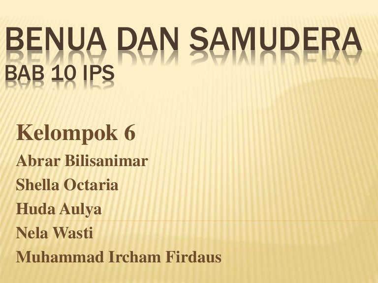 Benua Dan Samudera