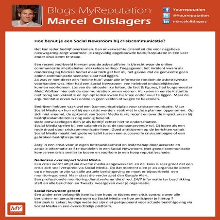 Benut de kracht van een social newsroom bij crisiscommunicatie