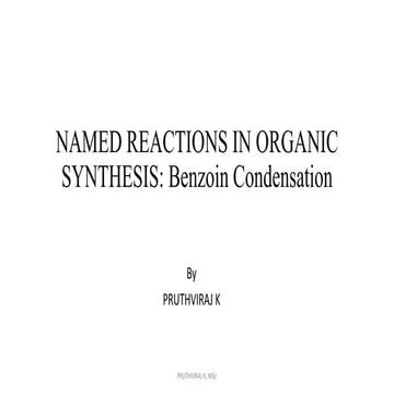 Benzoin Condenstation Reaction