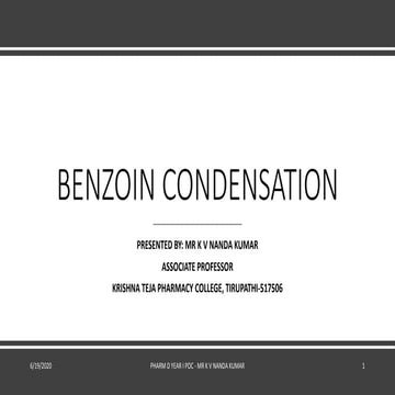 Benzoin condensation